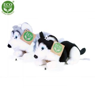 Obrázek z Pes Husky ležící plyš 17cm 2barvy 